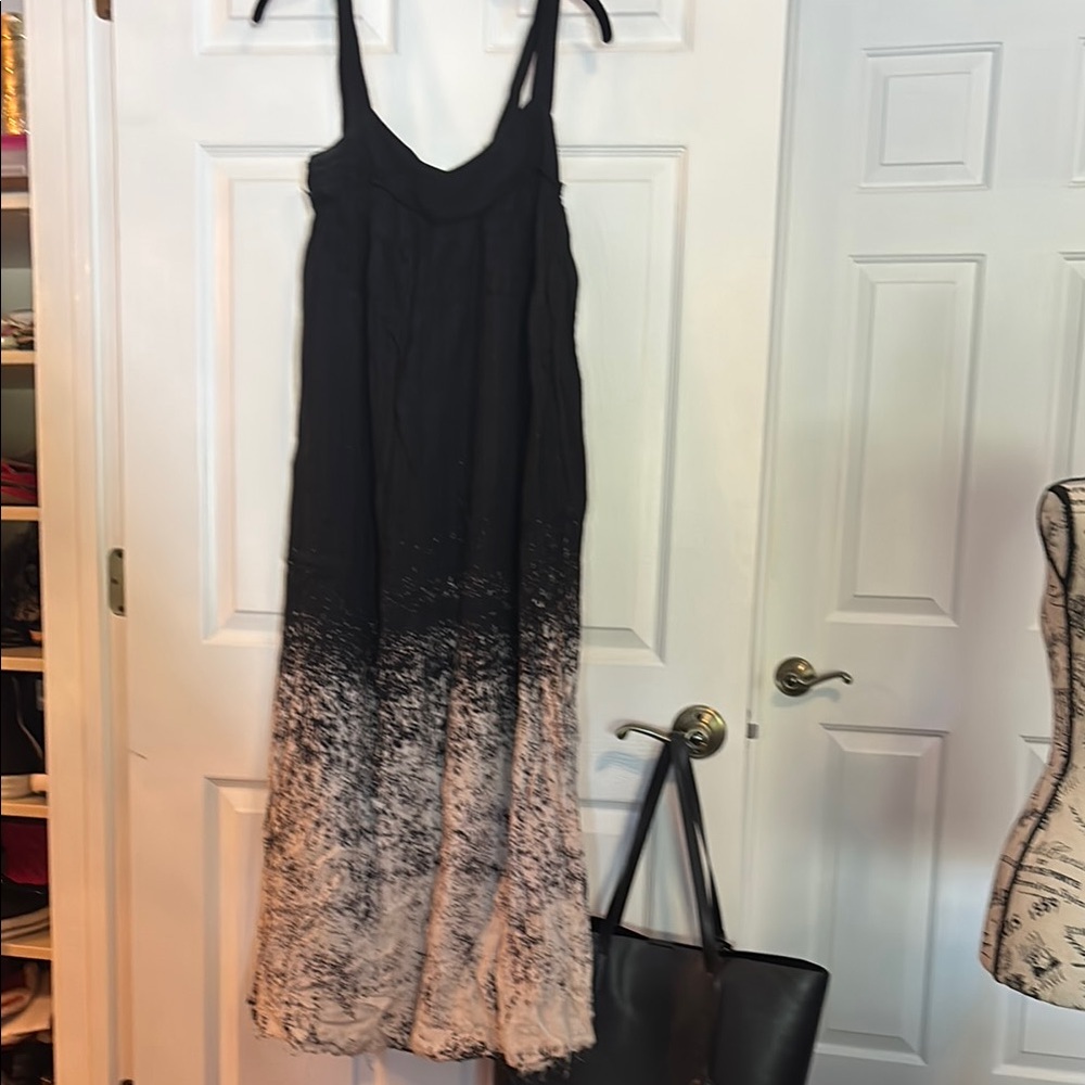 Mono B Black and Cream Maxi Dress